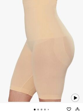 Bali High-Waist Mid-Thigh Shaping Shorts - Nude